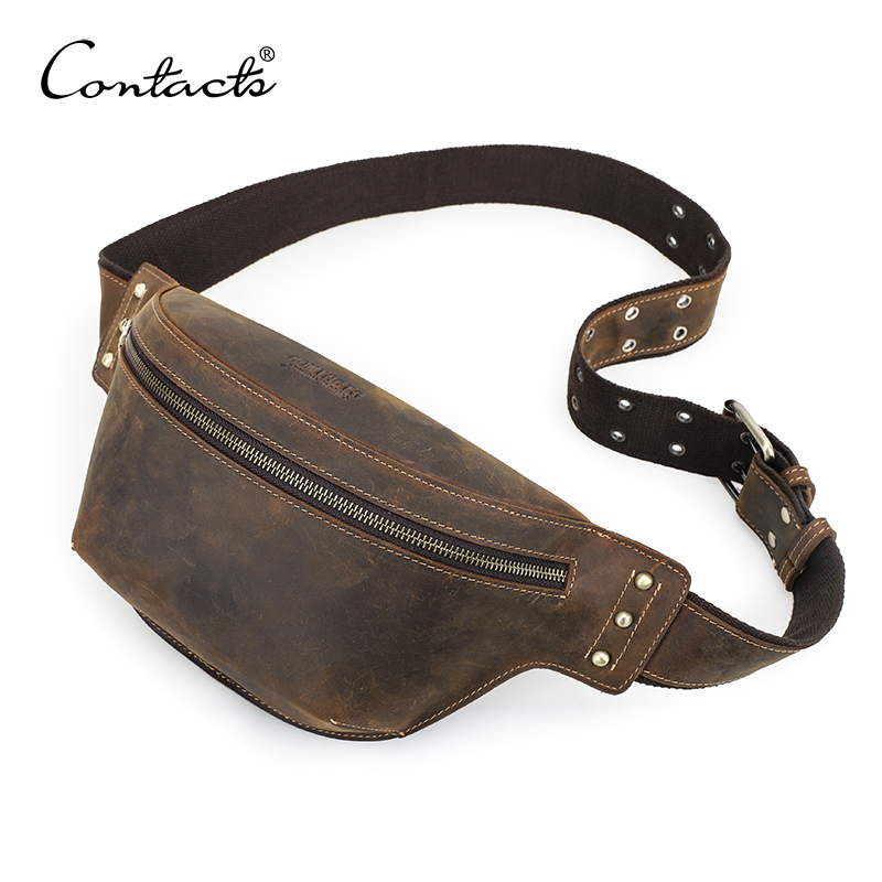 CONTACT'S Genuine Leather Wais - Leather Work Bag Men reseña y precio