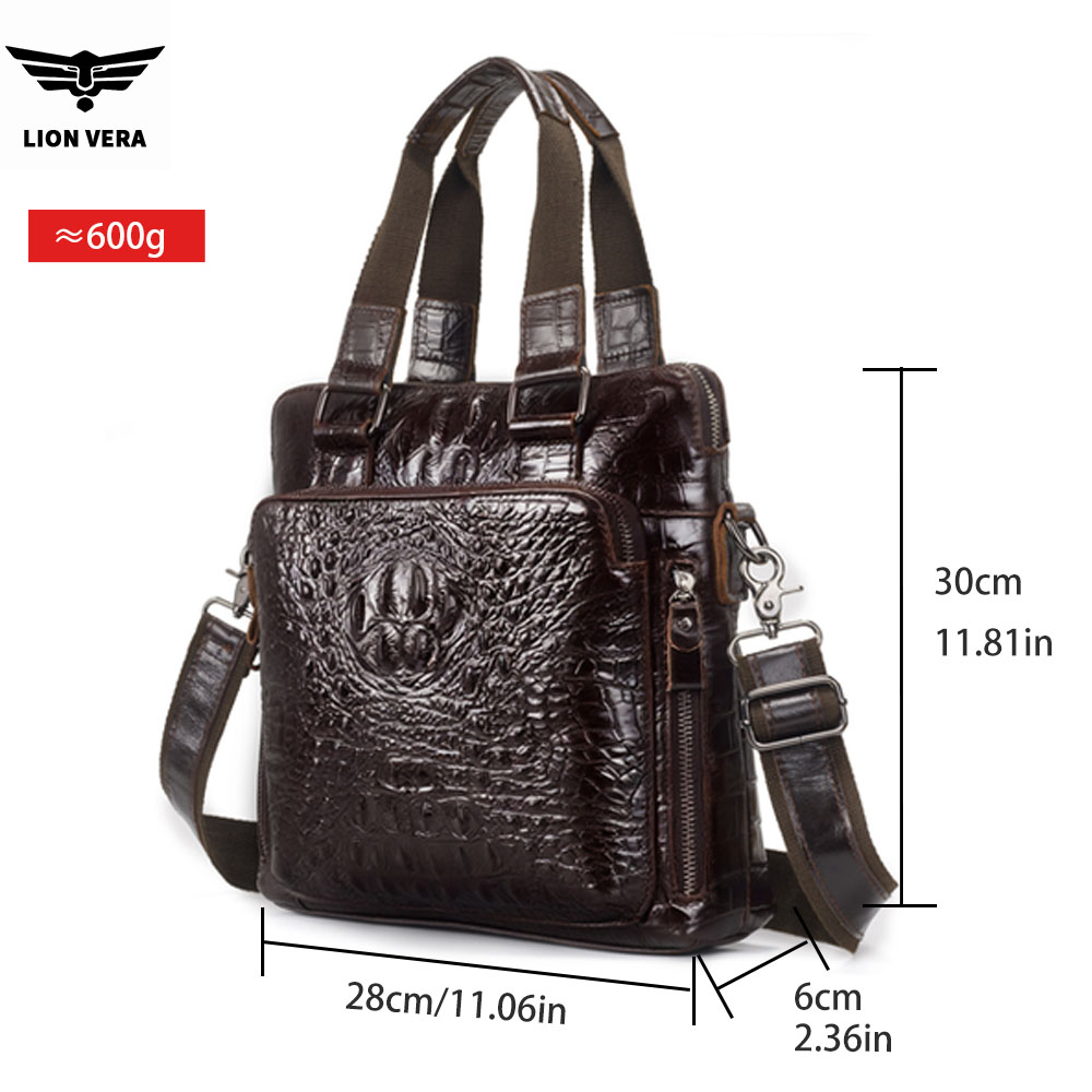 LION VERA Men's Genuine Leathe - Leather Work Bag Men reseña y precio
