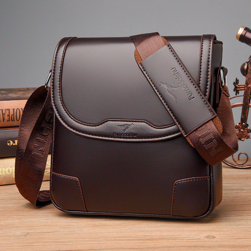 Luxury Brand Men Leather Shoul - Leather Work Bag Men reseña y precio