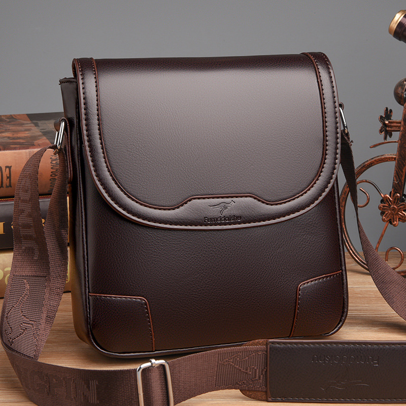 Luxury Brand Men Leather Shoul - Leather Work Bag Men reseña y precio