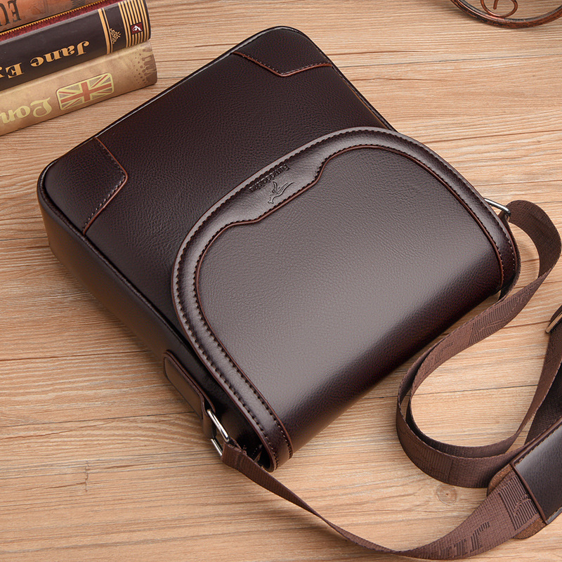 Luxury Brand Men Leather Shoul - Leather Work Bag Men reseña y precio