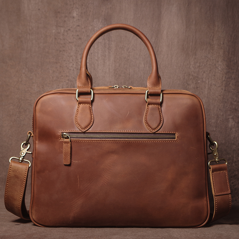 GURO Men Crazy Horse Cowhide B - Leather Work Bag Mens reseña y precio