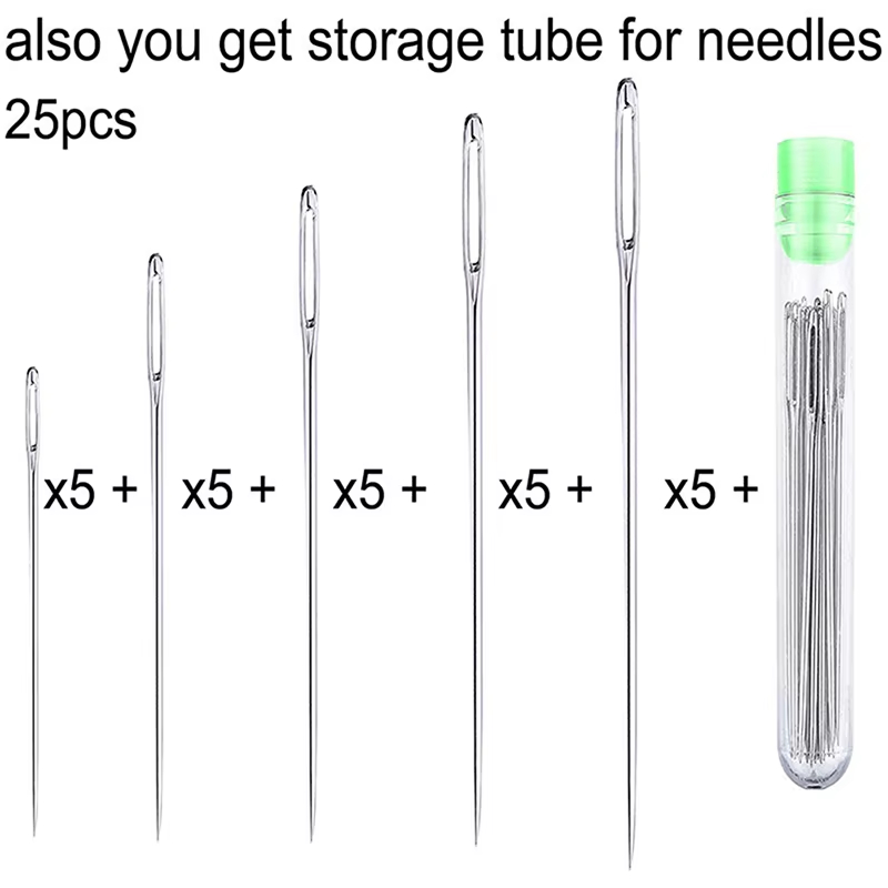 25 Pcs Large Eye Stitching Nee - Leatherwork Tools reseña y precio