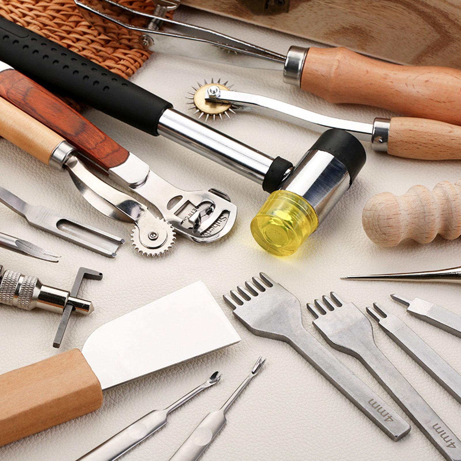 29x PU Leather Working Kit Equ - Beginner Leatherwork Kit reseña y precio