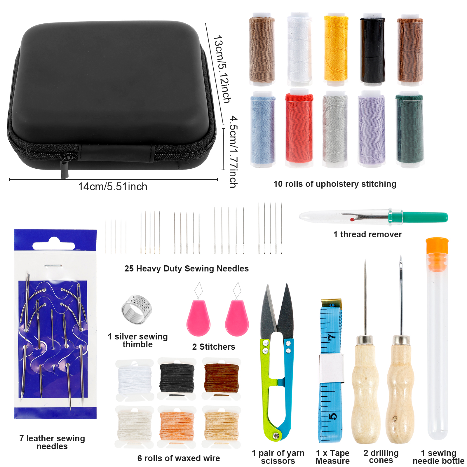 Leather Sewing Kit Portable Le - Upholstery Leather Work reseña y precio