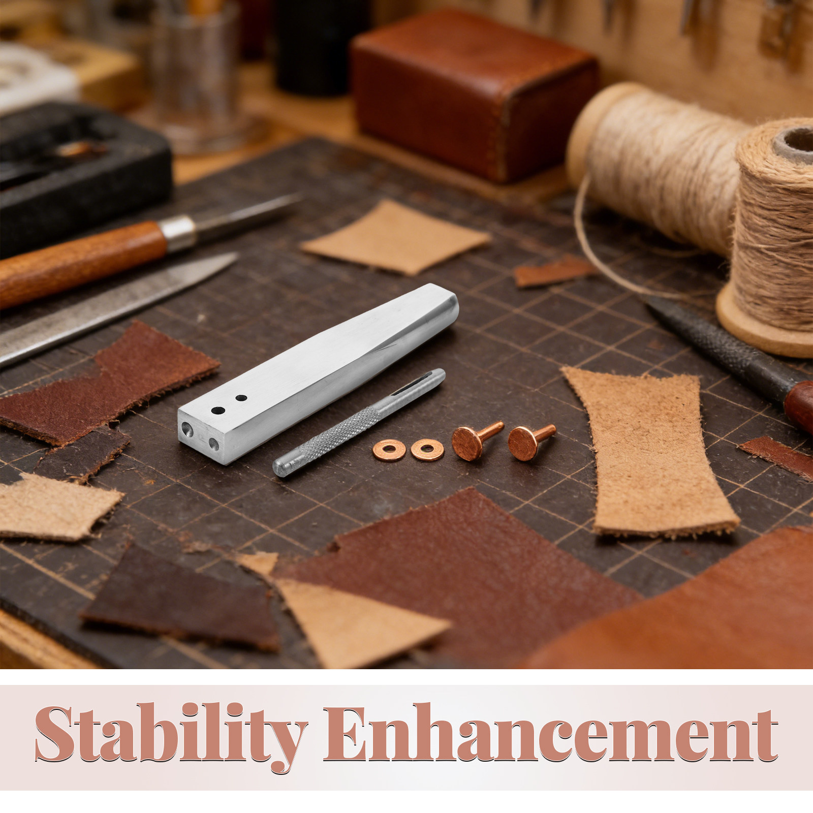 1Set Copper Rivet Setter Tool  - Leatherwork Rivet Setter reseña y precio