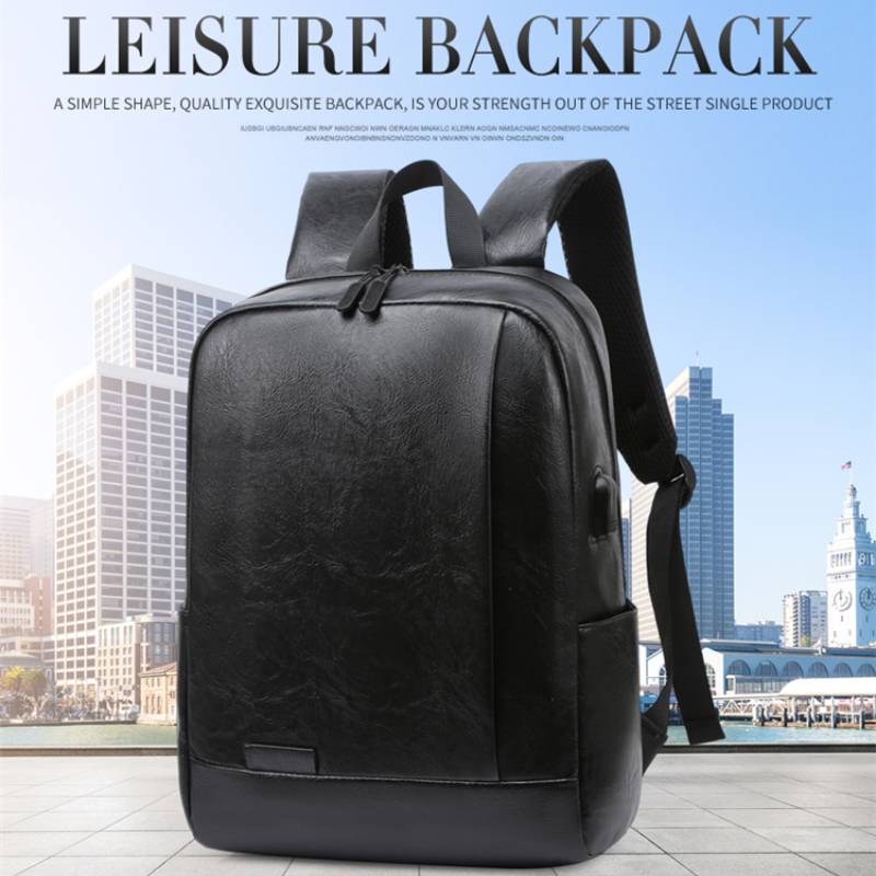 Men Fashionable Backpack PU Le - Leather Work Bag Mens reseña y precio