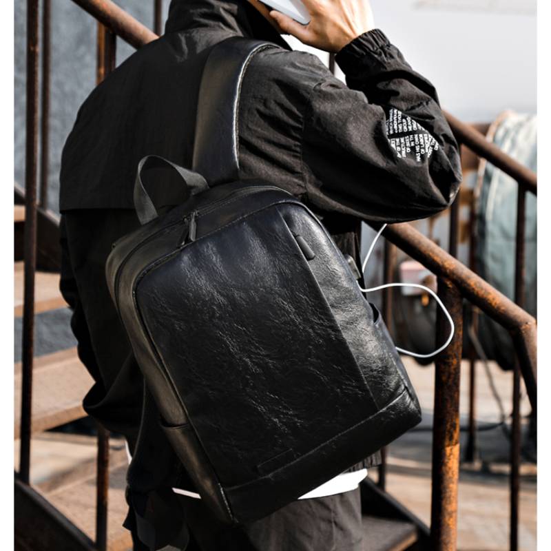 Men Fashionable Backpack PU Le - Leather Work Bag Mens reseña y precio