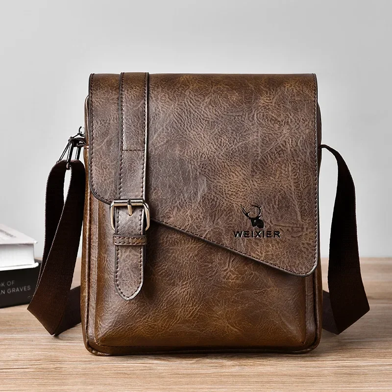 Luxury PU Leather Messenger Ba - Leather Work Bag Mens reseña y precio