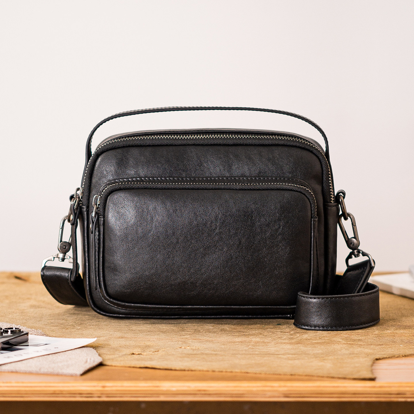 outdoor casual high quality fi - Leather Work Bag Mens reseña y precio