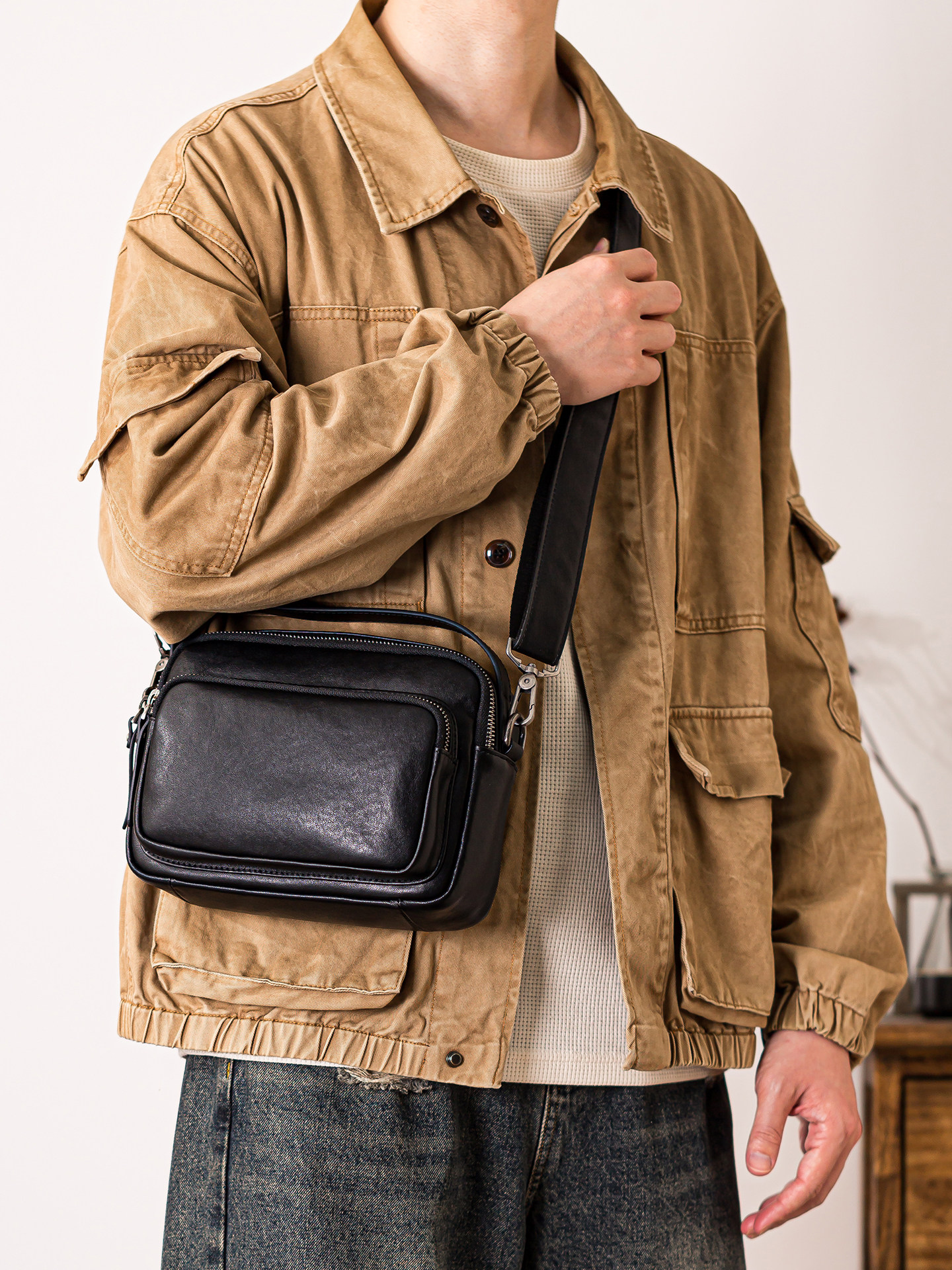 outdoor casual high quality fi - Leather Work Bag Mens reseña y precio