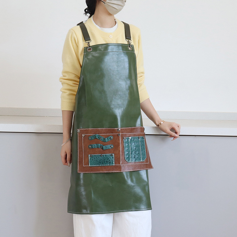 pu leather apron custom logo w - Leather Work Overalls reseña y precio