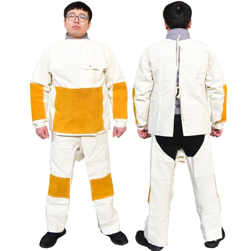 Welder Clothes Canvas Cowhide  - Leather Work Overalls reseña y precio