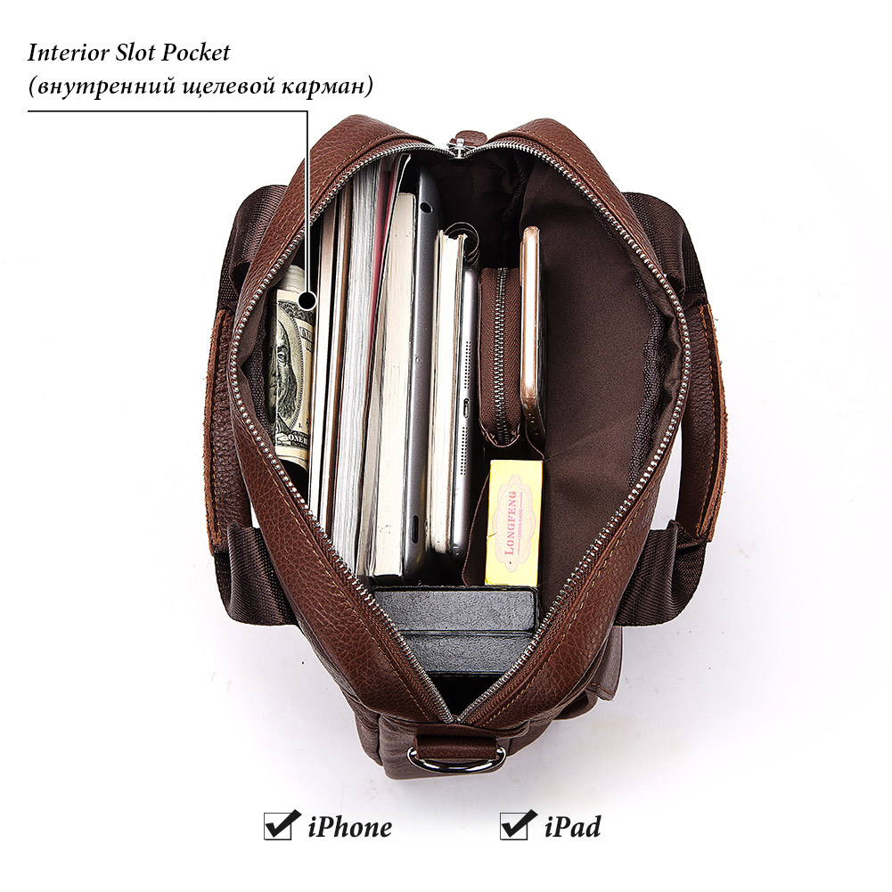 Durable Genuine Leather Bags f - Leather Work Bag Mens reseña y precio