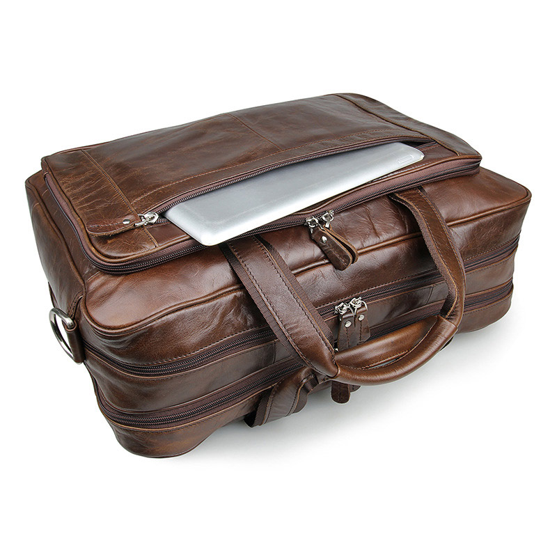 LACHIOUR Genuine Leather Men B - Leather Work Bag Mens reseña y precio