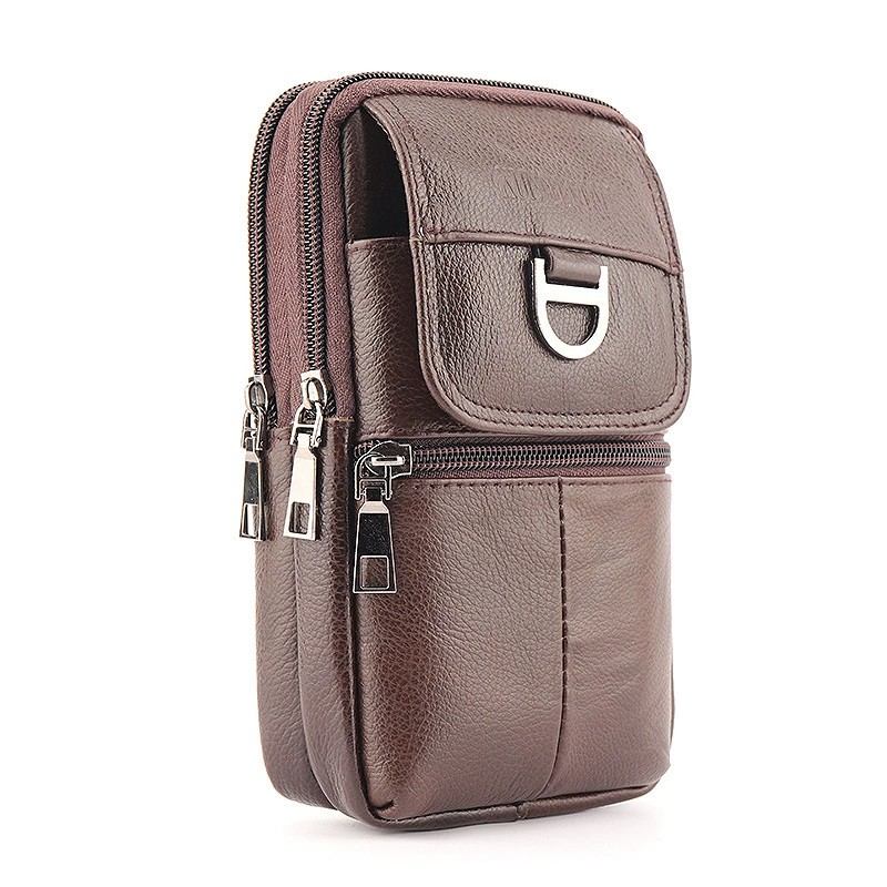 Men's leather waist bag - Larg - Leather Work Bag Mens reseña y precio
