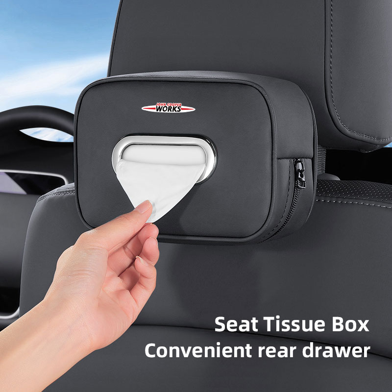 Car Tissue Storage Box Organiz - Leather Work For Car reseña y precio