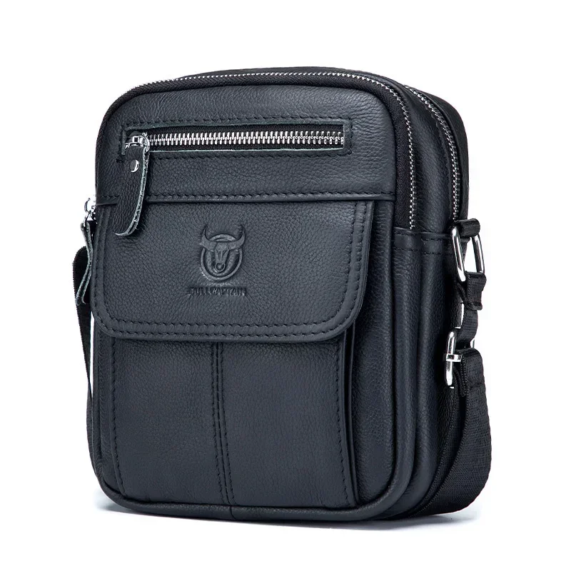 Bullcaptain Casual Men's Shoul - Leather Work Bag Men reseña y precio
